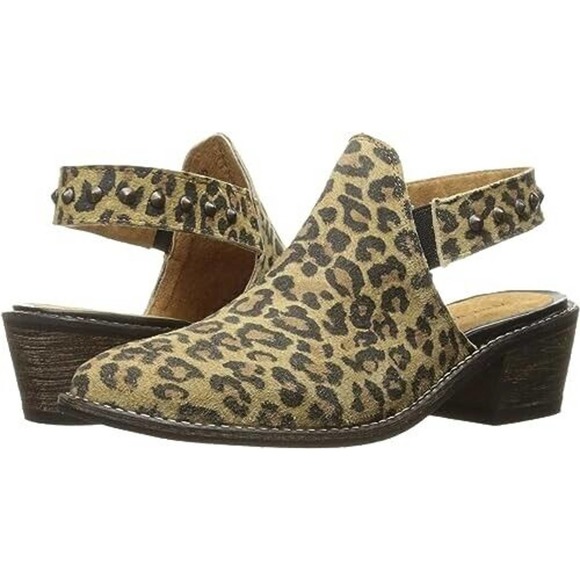 Very Volatile Leopard Bootie Adamo Animal Print Slingback Mule Women's Size 7 - Picture 1 of 8